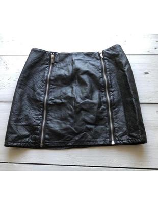 Шкіряна мініспідниця