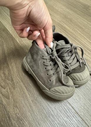 Детские высокие кеды zara кожаные
