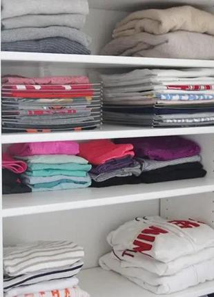 Органайзер пластиковий для зберігання одягу ezstax rn 580 органайзер для речей - сорочок,штанів,футболок qtm