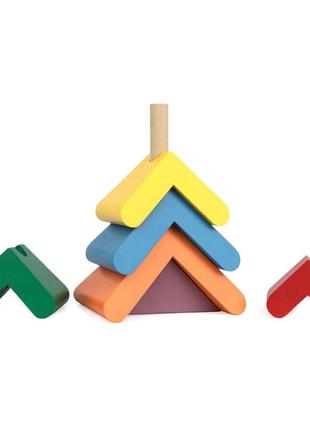 Пірамідка “кольорова ялинка”, komarovtoys a 3482 фото