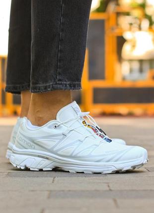 Мужские кроссовки саломон хт-6 / salomon xt-6 advanced white
