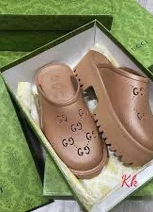 Шлепки сабо мюли в стиле gucci