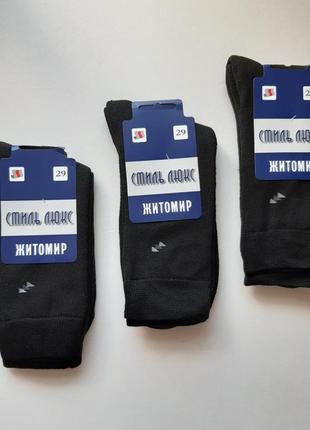 Чоловічі махрові зимові шкарпетки житомир-стиль 29-31р. чорний.на 43-45р.
