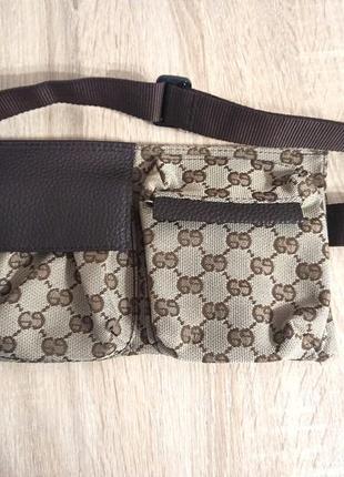 Сумка поясна gg у стилі gucci