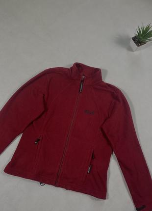 Фліска зіп жіноча jack wolfskin бордова