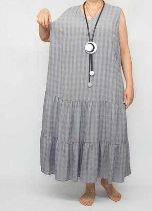 Платье длинное, ярусное, john lewis, большой размер.