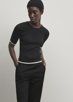 Футболка светр в рубчик massimo dutti
