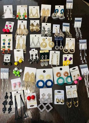 ♥️ распродаж 🔥 от 3х пар скидка 💥 серьги, бижутерия, серьги летние яркие, на свадьбы, день рождения, праздник,