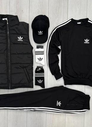 ✖️світшот + штани + жилетка + кепка😍✖️🎁пара шкарпеток у подарунок