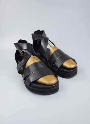 Asos design sandals асос сандалі шкіряні чорні 46