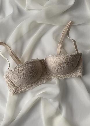 Балконет пуш-ап на косточках intimissimi jessica бежевый 70b/65c