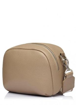 Сумка женская из натуральной кожи бежевая vito torelli 1097 1075