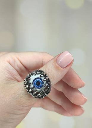 Кольцо "глаз монстра". регулируемое (кол0035)