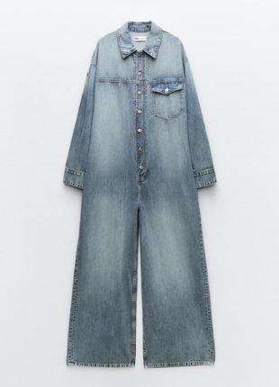 Джинсовый комбинезон zara