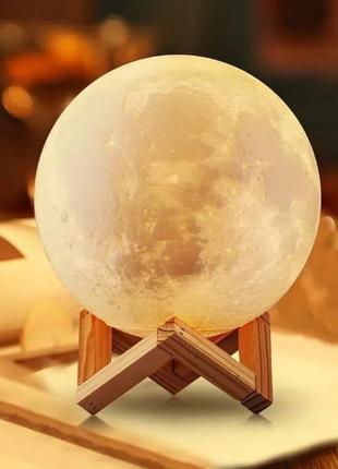 Лампа светильник 3д ночник moon lamp 13 см | ночник 3д светильник | светильник-ночник mu-821 3d лампа2 фото