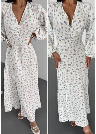 Муслінова сукня  з квітковим принтом