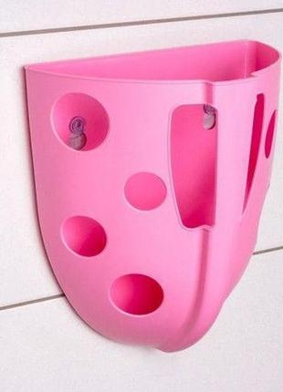 Органайзер для ванни з набором кульок, рожевий, технок, 77782 фото