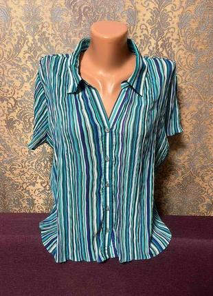 Летняя женская блуза большой размер батал 50 /52 блузка2 фото
