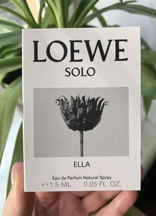 Парфюмированная вода loewe solo ella eau de parfum пробник