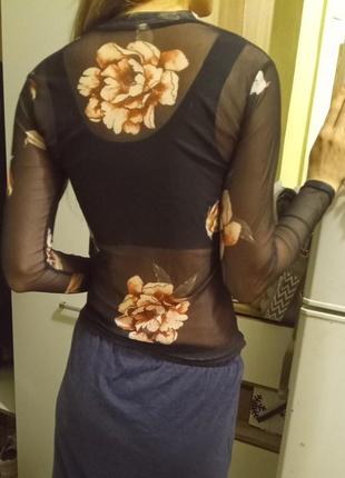 Прозрачный лонгслив -евро сетка 6