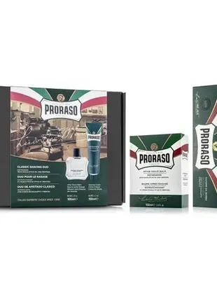 Подарунковий набір для гоління чоловічий proraso освіжальна та тонізувальна свіжість