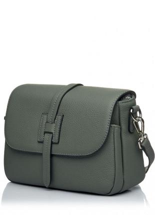 Сумка жіноча з натуральної шкіри синя bags4life 8710 сиза