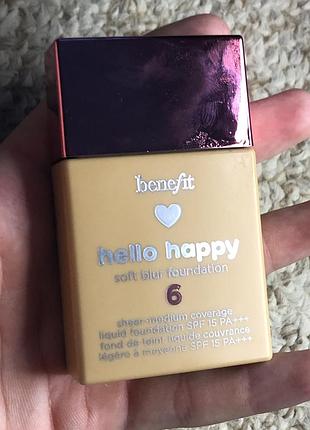Тональна основа benefit hello happy soft blur foundation