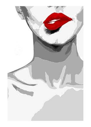 Листівка red lips (червоні губи), 10х15 см, дизайнерський картон