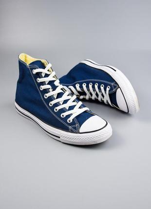 Converse sneakers chuck taylor hi blue конверс чак тейлор високі кеди сині 43