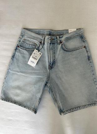 Шорты джинсовые свободного кроя zara голубой 8727 304 428 размер 42