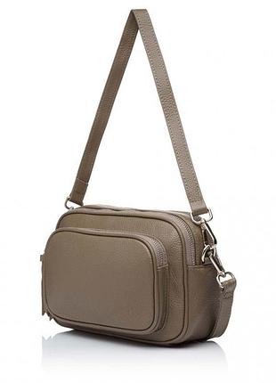 Сумка женская из натуральной кожи серая bags4life 8380