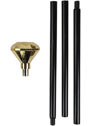 Трость шоу-балет с золотистым набалдашником