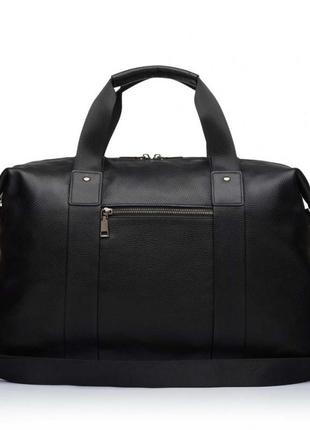 Сумка дорожная для мужчин кожаная черная bags4life man 6730