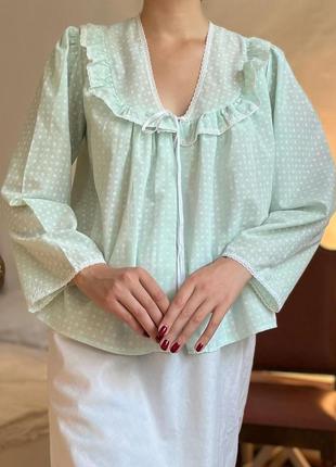 Вінтажна легесенька накидка у ніжно-зеленому кольорі від brettles, британія