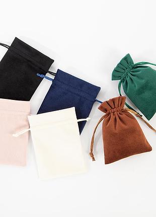 Подарочные мешочки на завязках для украшений, комплект набор