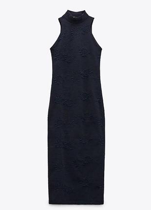 Сукня, сукня міді, плаття по фігурі дакардова сукня zara, миди платье