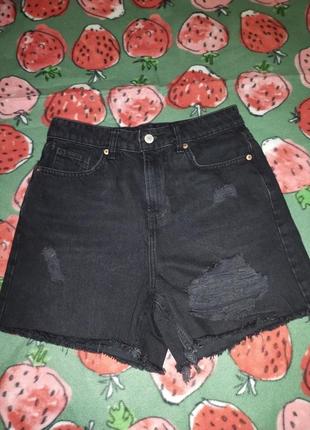 Джинсовые шорты мом бермуды 26-27р zara