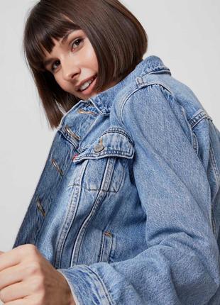 Синя джинсова куртка блакитна піджак levi's levis левайс джинсовці оригінал