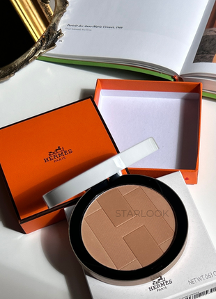 Бронзер hermes plein air h trio healthy glow mineral powder 02 atlas 18 г