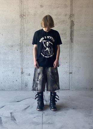 Y2k skull tee streetwear y2k sk8 vintage archive punk gothic
