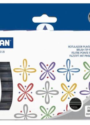 Фломастеры-кисти металлик 6 цветов milan