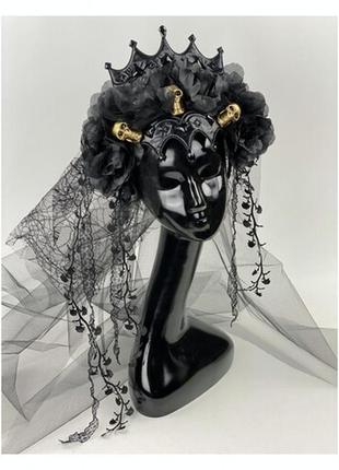 Обруч black roses з фатою