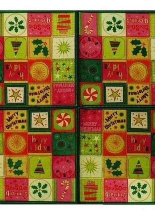 Набор новогодних салфеток merry christmas (20 шт), 33х33 см, бумажные праздничные салфетки