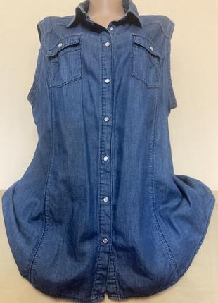 Якісна джинсова котонова блуза