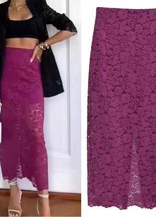 Гипюровая юбка zara зара.9 фото