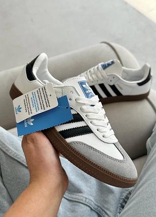 Кросівки kamanda adidas samba white адідас самба білі замшеві