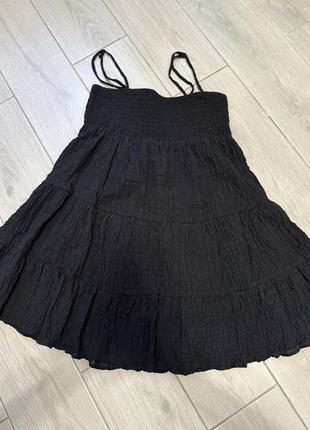 Платье сарафан zara черный короткий распродаж