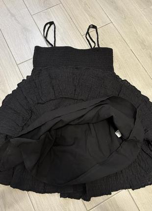 Платье сарафан zara черный короткий распродаж5 фото