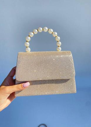 Сумочка сумочка золотистая праздничная сумка 👜 золотая сумка с жемчужинами сумка с жемчужным золотом блестящая сумка