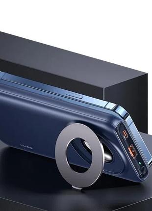 Повербанк usams 20w 10k power bank magsafe беспроводная зарядка iphone5 фото